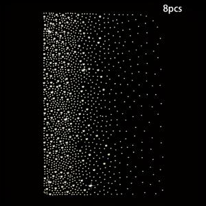 TEMU 4/8개, 열전사용 화이트 라인석 스티커, 반짝이는 DIY 장식 패치, 티셔츠, 청바지, 백팩에 적합, 의류 및 공예품에 간편하게 부착, 다리미식 의류 데칼, 라인석 장식 꾸미기, 의류용 장식용 라인석