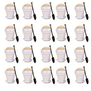 TEMU 80개/세트 식물 모종 트레이 키트 (트레이 20개, 받침대 20개, 삽 20개, 화분 20개 포함), 실내/외 가드닝에 적합 - 모종, 꽃, 채소, 모종 번식에 좋음