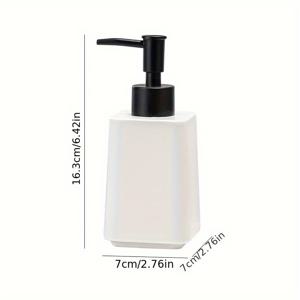 TEMU 한 개 세라믹 핸드 병, 매트 블랙 & 화이트, 10.56온스 용량, 쉽게 누를 수 있는 재사용 가능, 욕실 샴푸, 샤워 젤, 주방 손세정제 및 세제 포장에 적합