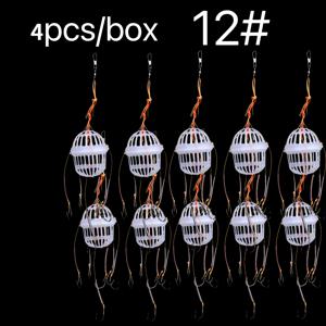 TEMU 4개입 폭발형 피더 훅 세트 탄소강 케이지 미끼 피더 낚시 훅 다양한 사이즈 잉어 메기 배스 파이크 월아이 송어 민물 바다물 빅 게임 낚시용