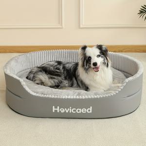TEMU 1개 대형 강아지 침대 세탁 가능 매트 및 미끄럼 방지 바닥, 사계절 사용 가능, 소형·중형·대형견에 적합