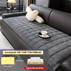 TEMU 1개 그리드 패턴 찐빵 쿠션, 유럽과 미국에서 인기, 단색 짧은 소파 쿠션, 삼중 퀼팅 소파 커버, 반려동물 친화적 미끄럼 방지 가구 보호대, 거실, 침실, 사무실 홈 데코에 적합