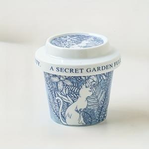 TEMU 뚜껑이 있는 컵과 사워 세트, 원래 손그림 청백자 시리즈, 오후의 차 커피 머그기, 손에 들 수 있는 콜라 세라믹 컵과 뚜껑, 먼지 방지