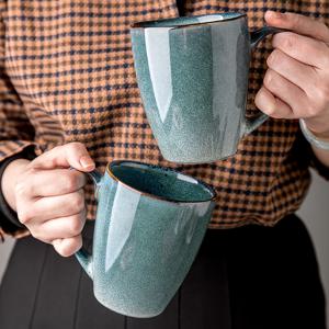 TEMU 2개 세트 (2.28*4.4*3.7인치) 450ML 대형 별이 빛나는 밤 세라믹 머그 - 빈티지 블루 앤 화이트 디자인, 재사용 가능, 가정, 사무실용 또는 선물용 커피 컵, 차를 내는 데 적합, 우유 마시기 등, 커피 바 추가