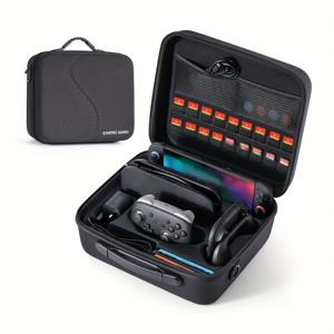 TEMU DEVASO 닌텐도 스위치 2 호환 게임 콘솔 케이스 - 멀티기능 보관 가방 & 크로스바디 스트랩 포함, 휴대용 핸드백, 여행용 스위치 2 액세서리