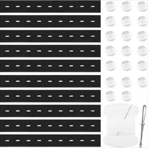 TEMU 청바지 허리 조임용 조절식 탄성 도구 10개 세트 (허리 확장기, 버튼 조임기 (20개 버튼 포함), 재봉 키트, 실 후크 포함)