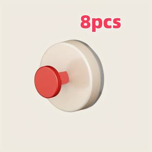 TEMU 8개 세트 고강도 흡착 후크, 욕실 및 주방용 무드릴링, 타일 및 유리용 범용, 문걸이/샤워커튼 고정/열쇠 정리, 잔여물 없음, 회전 자가 접착 벽걸이 후크, 후크