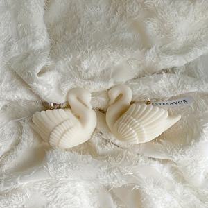 TEMU 2개 로맨틱 스완 캔들 몰드 세트 - 실리콘 재질, 하트 모양, 향기 있는 왁스 및 비누 제작에 적합, 커플을 위한 훌륭한 선물, 캔들 공예 몰드 | 로맨틱 선물 추천 | 실리콘 몰드