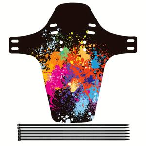 TEMU 2025 업그레이드 컬러풀 바이크 펜더 카본 파이버 프론트/리어 마운틴 바이크 로드 타이어 윙 펜더 자전거 타이어 휠 블록