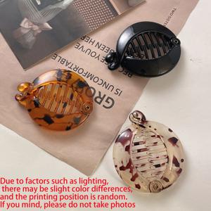 TEMU 3개 세트 우아한 헤어 클립 - 강력한 고정력의 바나나 디자인 (블랙, 앰버, 브라운) - 안전한 고정을 위한 부드러운 타원형, 여성에게 완벽한 생일 선물, 포니테일, 번 스타일에 적합한 세련된 반투명 플라스틱 헤어 액세서리