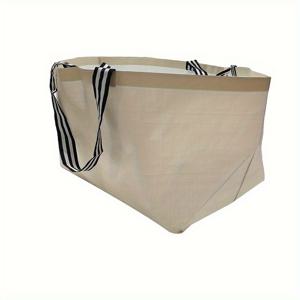 TEMU 1개 강화 핸들 방수 접이식 빨래망 - 여행, 캠핑, 집 이사 및 옷장 보관용 가볍고 휴대하기 쉬운 패턴 의류 정리함, 내구성 있는 원단과 튼튼한 디자인, 캐머와 선반 바스켓에 완벽