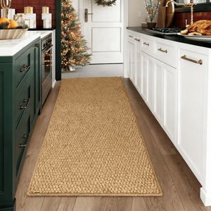 TEMU 1개 모던 현관 매트, 트리밍 가능한 노르딕 스타일 황마 느낌 러그, 복도, 거실 또는 욕실용 도어 매트, 세탁 가능하고 청소가 쉬운 주방 및 현관용 바닥 매트