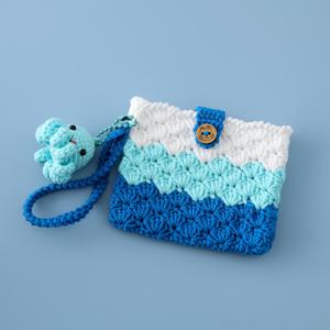 TEMU 귀여운 매력의 코지 캐릭터가 있는 귀여운 크로셰 동전 지갑: 복숭아, 호박, 문어, 무지개 핸드메이드 니트 손목 지갑 - 일상 사용과 휴일 선물에 완벽한 할로윈 추수감사절 선물