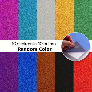 TEMU 10장 A4 글리터 카드스톡 - 접착제 필요 없음, 프리 스틱 광택 크래프트 용지 (스크랩북, 초대장, 선물 태그용) - 네온, 파스텔, 메탈릭 컬러 - 파티, 웨딩, DIY 공예, 카드 만들기, 스크랩북 재료, 생동감 넘치는 색상, 매끄러운 질감, 데코 시트, 문구 애호가를 위한 아이템
