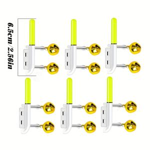 TEMU 6가지 색상 변경 로드 팁 라이트, 낚시 벨 알람, 낚시 표시등, 높은 가시성, 저조도 환경에 적합, 해안 로드, 바다 로드 및 캐스팅 로드와 함께 사용 가능, 야간 낚시 야광봉