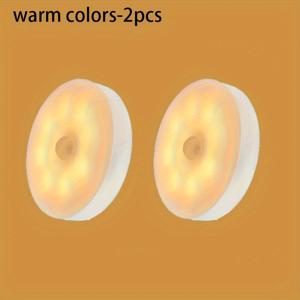 TEMU 2개/3개 LED 모션 센서 야간 조명, LED 야간 조명, USB 충전식 무선 모션 센서 램프, 리튬 폴리머 배터리, 가정용, 전자 부품 포함, 스위치, 복도, 크리스마스 선물, 휴일 사무실에 적합