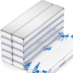 TEMU 양면 테이프가 있는 60*10*5mm 정사각형 자석 10개입. 자석 속눈썹, 가정 주방, 냉장고 자석, 자석 도어 및 창문 사용에 적합한 자석 타일입니다. 사용하기 쉽고 빠르고 공간 절약적입니다.|양문형냉장고