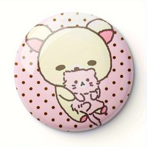 TEMU 곰이 아기 고양이를 안아주는 클래식하고 스타일리시한 만화 핀 (2D 플랫), 의류, 모자, 백팩 등에 적합하며 작은 장식품으로도 사용 가능—친구, 동급생, 동료를 위한 패셔너블한 선물—부담 없는 창의적인 선물 아이디어