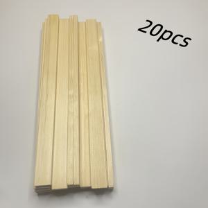 TEMU 20개입 천연 솔리드 우드 스틱 /7.87인치 DIY 목재 조립용 바르사스틱, 집 비행기, 배, 보트, 학교 프로젝트, 장식 몰딩, 건축 재료