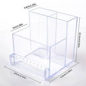 TEMU 네일 보관 용기, 네일 드릴 기계 및 비트용 아크릴 정리함, 다용도 전문가용 매니큐어 도구