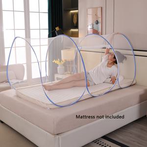 TEMU 휴대용 모기장 - 접이식 팝업 여행용 모기장 (침대, 캠핑, 침실, 파티오용) - 가볍고 튼튼하며 설치가 용이하며 전기 불필요, 캠핑 필수품 | 휴대용 디자인 | 튼튼한 원단, 침대용 모기장