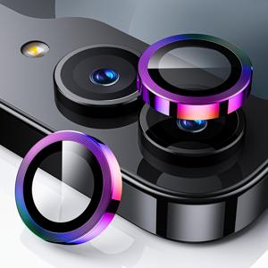 TEMU 삼성 플립 7 카메라용 컬러 링 렌즈 보호기 2개 세트, 스크래치 방지 강화유리 메탈 렌즈 커버 - 플립 7 FE & 플립 6 5G, 모던 테크 기어, 메탈 링, 스마트폰 카메라 가드