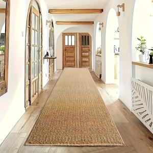 TEMU 1개 베이지 러너 매트 - 미끄럼 방지, 세탁기 사용 가능 & 내구성 강화, 복도, 주방, 침실, 욕실, 현관, 홈오피스, 세탁실용 - 쉬운 청소 롱매트, 주방 매트, 침대 옆 매트, 디자인, 폴리에스터 소재, 애완동물 가정용, 바쁜 가정을 위한 러너