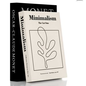 TEMU 2개 블랙 & 베이지 미니멀한 장식용 이북, 모던하고 심플한 인테리어책 - 거실 탁상, TV 캐비닛, 커피 테이블 데코레이션에 적합 (할로윈/추수감사절/크리스마스 수납)