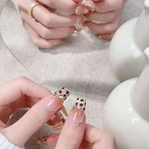 TEMU 10개입 선셋골든 수제 고급형 가을/겨울용 캣아이 네일팁, 글리터가 돋보이는 라이트럭셔리 이동식 네일, 네일아트, 탈착식 인조손톱, 프리미엄품질의 화려한 디자인 페스티벌룩