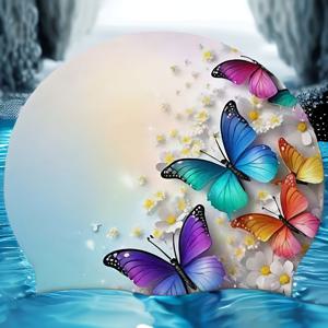 TEMU 프로페셔널 수영모 - 남녀공용, 저항력 감소, 염소 방지, 누수 방지 실리콘 수영모, 경쟁 수영, 훈련, 경주, 스파, 피트니스용