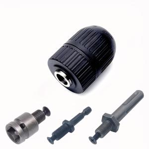 TEMU 다기능 키리스 드릴 척 어댑터 키트 2-13mm - 23가지 다양한 시나리오에서 사용하기에 적합한 세트 - Sds-Plus 드릴 비트, 1/4인치 육각 생크 잠금 장치, 1/2인치 사각 암 소켓 포함, 임팩트 드라이버, 전동 드릴과 호환