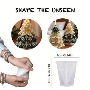 TEMU 엠보싱 눈꽃 크리스마스 트리 캔들 실리콘 몰드, 선명한 질감과 재사용 가능. 테마 왁스 멜트/레진 장식 또는 석고 장식 제작에 완벽 – 초보자도 쉽게 사용 가능! 거실 & 침실의 축제 홈 데코로 이상적; 파티에서 계절성을 더하는 훌륭한 추가물 (크리스마스 선물 준비), DIY 공예, 가족 유대 활동 – 창의적인 선물 선택지로도 좋음