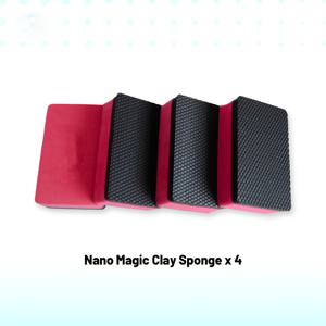 TEMU 4개입 스크래치 방지 나노 매직 먼지 스펀지 - 전문가용 3중 레이어 디자인 (스펀지 패드 및 미끄럼 방지 EVA 그립), 스크래치 없는 페인트 제거, 차량 디테일링 및 표면 복원용 - 광택 페인트, 무광택 랩, 크롬 트림에 적합