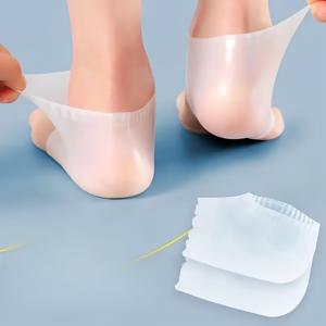 TEMU 사계절용 초슬림 방균 발뒤꿈치 보호대 - 통기성 보습 발 케어 슬리브, 남녀공용 건조 방지 쿠션. 신발과 스타킹 모두에 편안하게 맞는 적응형 디자인