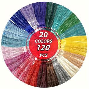 TEMU 120개 태슬 펜던트 - 장식용 긴 폴리에스터 태슬, 수제 태슬 프린지, 섬세한 실로 포장, 의류에 생생한 감각을 더함, 드레스, 신부 부케, 재봉, 주얼리 제작, 책갈피에 적합