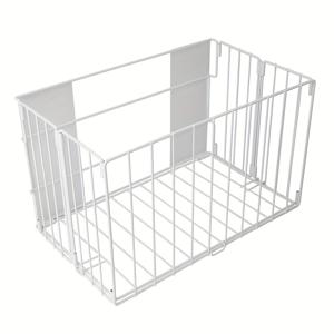 TEMU 화이트 자석 접이식 세탁바구니 - 자석 베이스 & 접이식 디자인, 내구성 강한 금속 프레임, 옷, 수건, 세탁용품에 적합 - 욕실, 침실, 세탁기 주변 공간 절약형 보관용 세탁바구니