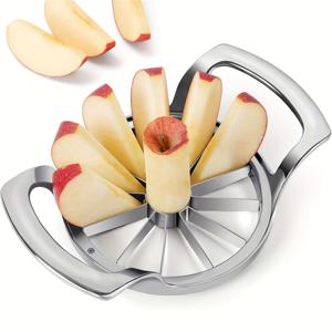 TEMU 프로페셔널 스테인리스 스틸 사과 슬라이서, 과일 준비 주방 도구, 스테인리스 스틸 과일 분할기, 내구성 강화, 다기능, 세척 용이, 수동 주방 가제트, 대형 사과 커팅 도구, 가정 요리사 및 전문 셰프에게 적합|야채다지기