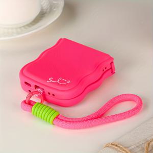 TEMU 폰 케이스: 웨이브형 에어 쿠션 방탄 스킨감 기분 좋은 패턴 끈 접이식 폰 케이스, 갤럭시 Z 플립3 5G, 갤럭시 Z 플립4 5G, 갤럭시 Z 플립5 5G, 갤럭시 Z 플립6 5G 호환