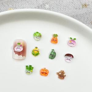TEMU 32개 세트 귀여운 만화 채소, 양파, 당근 인조 쌀 버섯 호박 생강 마늘 레진 DIY 착용 가능한 네일 액세서리 휴대폰 케이스 장식 사진 프레임 꾸미기 스크랩북 공예