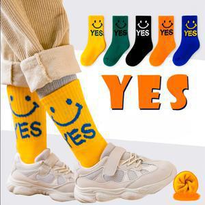 TEMU 어린이용 두꺼운 겨울 양말 5켤레 세트 - 남아 & 여아용 강력한 보온성, 통기성 좋은 실내/야외/학교 양말, 생일 & 크리스마스 선물, 폴리에스터 보온 양말 (겨울용)