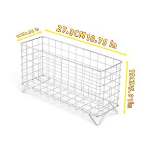 TEMU 스테인리스 스틸 스토리지 바스켓, 오픈 메쉬 디자인 - 헤비듀티 다기능 정리함, 홈, 오피스, 욕실 & 책상용 공간 절약형 스택 가능 컨테이너, 모던 메탈 화장품 캐디, 어머니날 선물로 이상적, 조립 불필요, 녹 방지 소재, 욕실 필수품, 서랍 및 선반의 전문적인 정리, 선반 바스켓|욕실선반|책상