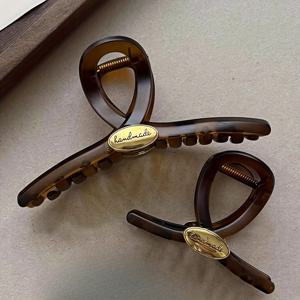 TEMU 2개 세트 레트로 거북이 등껍질 상어 이빨 머리핀 - 대형 중형 매트 한국 스타일 머리집게, 데일리 여행 파티용