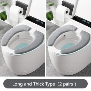 TEMU 세탁 가능한 변기 커버 4개 세트, 두께가 있고 따뜻하고 편안함, 설치가 용이하며 대부분의 변기 및 욕실에 적합|변기커버