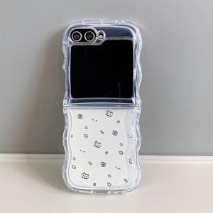 TEMU TPU 접이식 풀 프로텍션 폰 케이스 (라인, 별, 고양이, 리본, 플로럴, 물결, 투명 패턴), 삼성 갤럭시 Z 플립 7/7SE/7FE, Z 플립 6, Z 플립 5, Z 플립 4/3 5G 호환. 이 TPU 케이스는 삼성 갤럭시용으로 설계되었습니다.