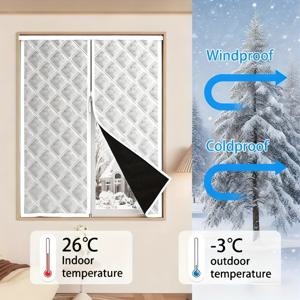 TEMU 지퍼형 창문 보온 커튼, 겨울용, 침실, 단열 필름, 창문 단열 커튼, 방한 및 보온 (다양한 사이즈 선택 가능)
