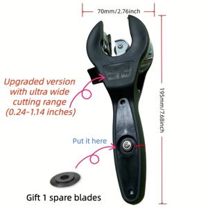 TEMU 360° 회전식 초광각 고강도 라쳇 파이프 커터 - 구리, 알루미늄, 스틸, PPR/PE용 수동 고강도 파이프 커터 - 전기 불필요, 배관 작업에 적합, 구리 파이프 커터, 컴팩트 디자인, 내구성 있는 구조, 파이프절단기, 배관커터날, 파이프컷팅기, 배관커터, 파이프커터, pvc커터기, 공구