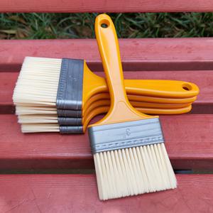 TEMU 플라스틱 손잡이 3인치 페인트 브러시 세트 5개 - 페인팅, BBQ 딥핑, 청소, 벽지 부착 및 벽 수리용 고강도 멀티 브러시 - 그릴링 및 주택 리모델링에 이상적 - 3인치 브러시 사이즈