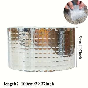 TEMU 2롤 자가 접착 방수 알루미늄 호일 테이프 - 타일 지붕, 파이프, 지붕 누수, 욕조/샤워실, DIY 및 전문 수리용 내구성 강한 방습 실란트, 간편한 적용 (도구 불필요)|시트지