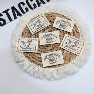 TEMU 사랑새 디자인의 우연의 발견 원단 라벨, 의류 재봉에 적합, 재봉 태그 및 코스터 공예 용품 포함