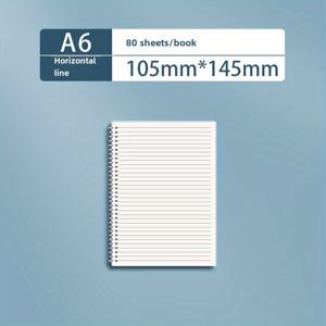 TEMU 1개 80매 160페이지 노트 A4 가로 줄자 북 메모 패드 롤 노트 영어 빈 노트 사무실 A5 두꺼운 노트 B5 노트